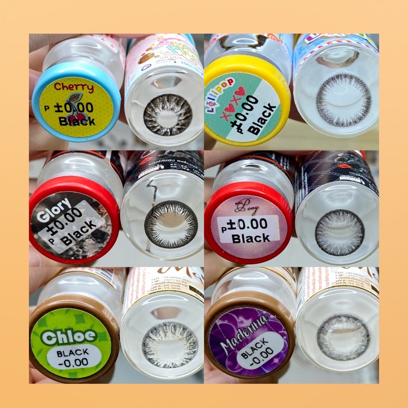 30 mẫu lens Đen_Black HOT size ít giãn_Không độ