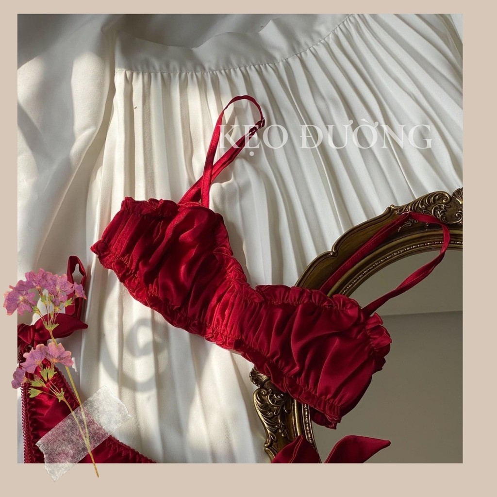 Áo croptop nữ kiểu 2 dây sợi bún dún ngực ôm body lụa satin màu trơn, phong cách hàn quốc sexy quyến rũ shop Kẹo Đường | BigBuy360 - bigbuy360.vn