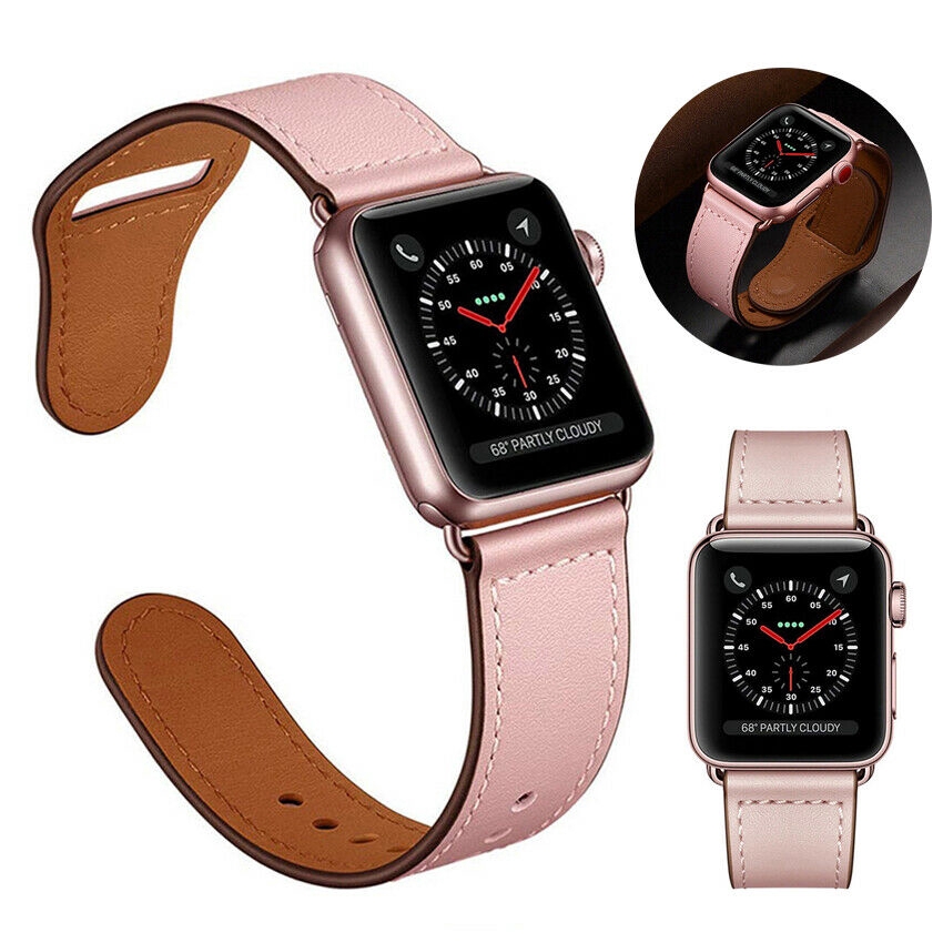 38/40/42/44mm Genuine Leather Strap Apple Watch Band For iWatch Series 5 4 3 2 1