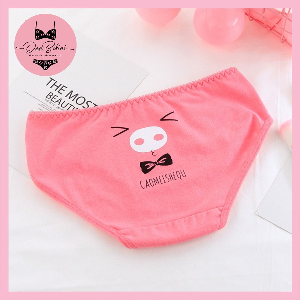 Quần Lót Nữ cotton dễ thương gợi cảm mỏng mát co dãn in hình hoạt hình mã L105