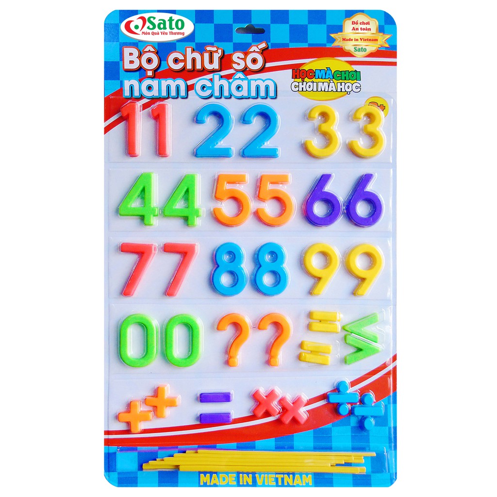 SỐ NAM CHÂM + QUE TÍNH - ĐỒ CHƠI TRÍ TUỆ CHO BÉ