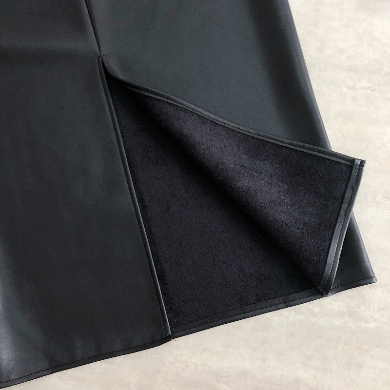 Chân Váy Bút Chì Da pu Lưng Cao Ôm Dáng Thời Trang Thu Đông Cho Nữ