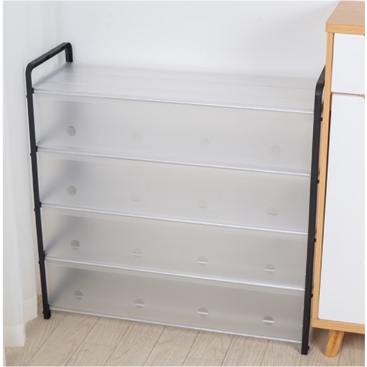 Nitrogen071 GIÁ ĐỂ GIÀY CHỐNG BỤI, KỆ GIÀY 5 TẦNG ,để giày dép lắp ghép thông minh bằng nhựa và inox chống bụi - cho ký túc xá gia đình