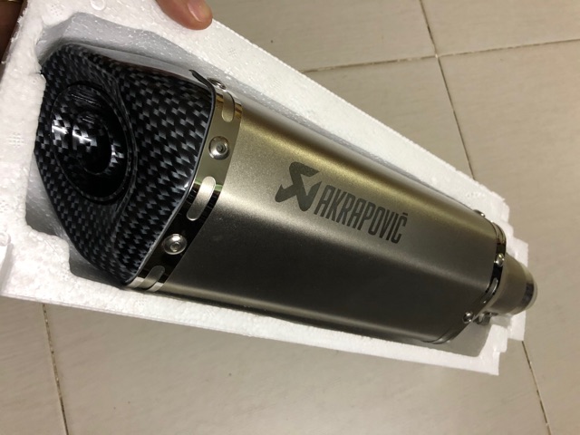 Pô Akrapovic Titan Đuôi vát hàng nhập chất lượng cao kèm tiêu ngoài