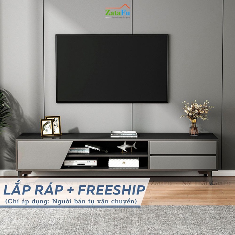 Tủ Để Tivi Hiện Đại Chân Sắt KTV-10 ZataFu