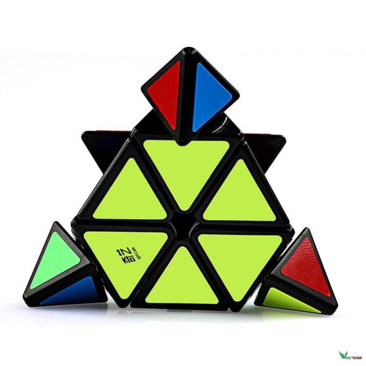 Đồ Chơi Rubik tam giác Qiyi Pyraminx Sticker - Rubik Giúp Phát Triển Trí Não Hộp Vàng  -dc4516