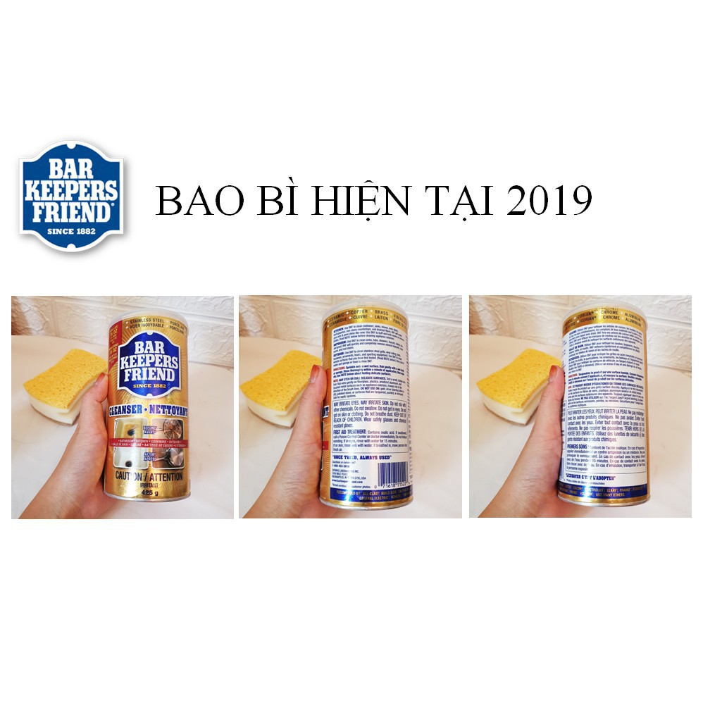 Bột làm sạch BKF 425g - Bar Keepers Friend - USA - ko mùi, không ăn da tay - 100% Hữu cơ