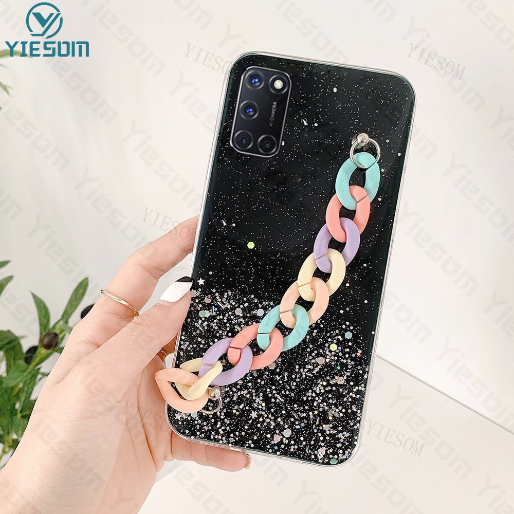 Ốp Điện Thoại Silicone Mềm Trong Suốt Màu Cầu Vồng Cho OPPO A92 52 72 91 31 59 2020 A12 5S 7 11K 3S 1K 59 37 83 F1S