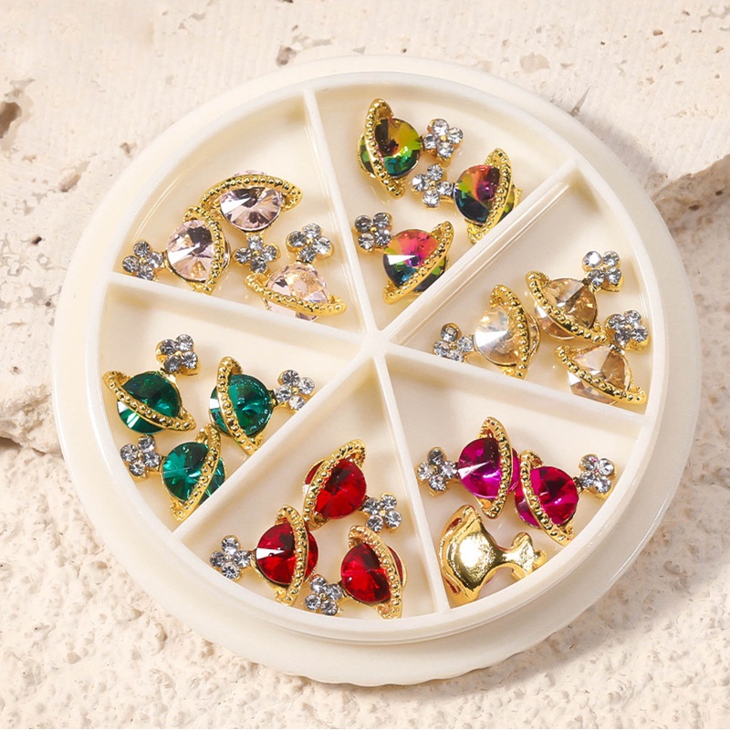 1 Hộp Hạt Charm Hình Hành Tinh 3D Đính Móng Nghệ Thuật