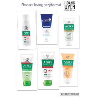 Sữa rửa mặt Acnes Pure White/ Creamy wash/ Foaming/ Vitamin/ bùn non 100ml