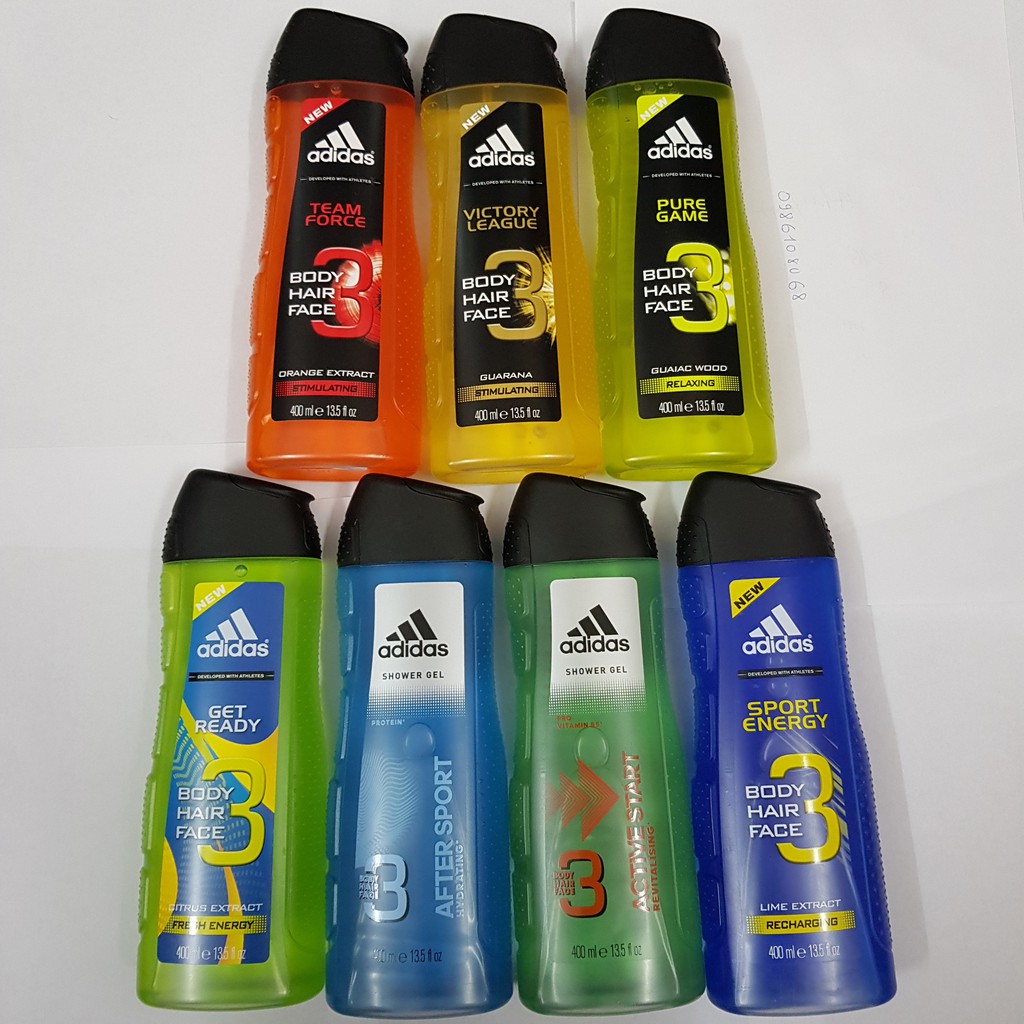 DẦU GỘI SỮA TẮM SỮA RỬA MẶT 3 IN 1 ADIDAS 400ML