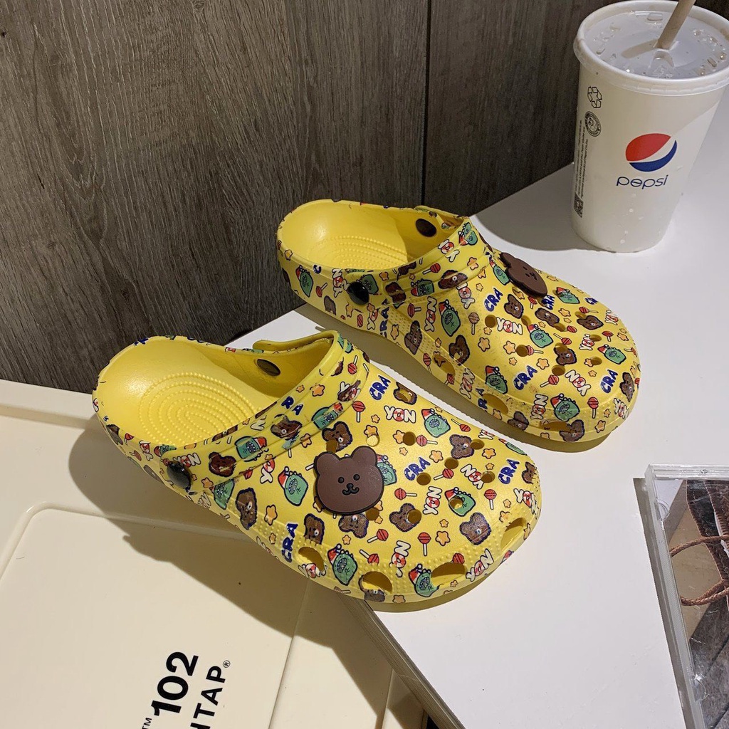 JY210 - Dép cross gấu nhiều màu sắc, dép xinh hàng sẵn giá hạt dẻ