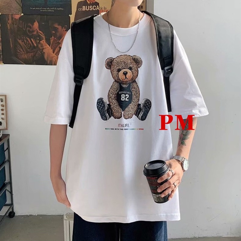 Áo phông gấu ngồi số 82 PM11