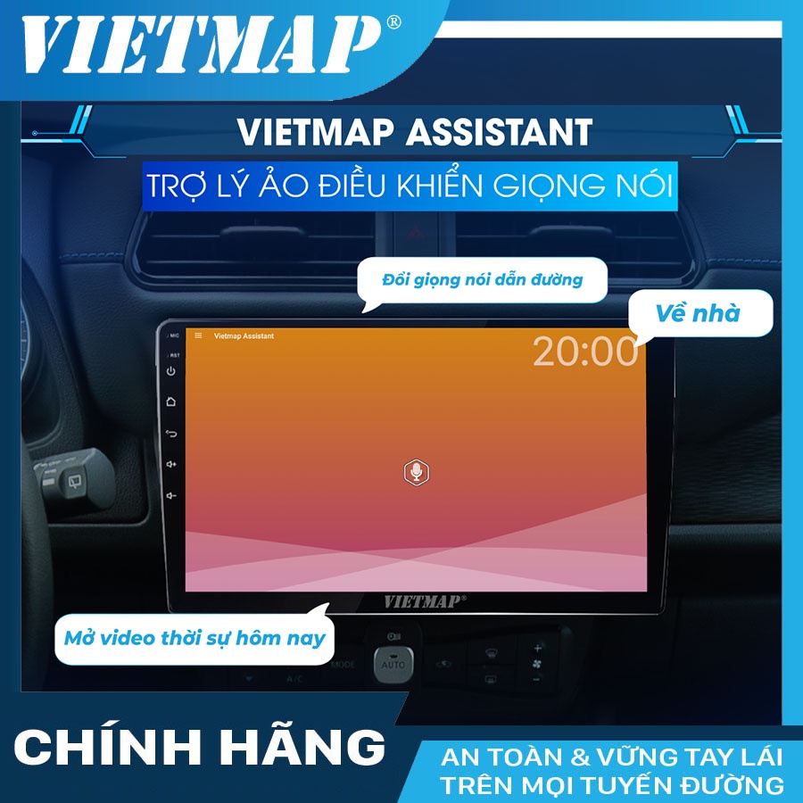 Màn hình Android VIETMAP DQ8 và DQ8 PRO cho các dòng xe ô tô + KM camera hành trình V5 kèm sim 4G