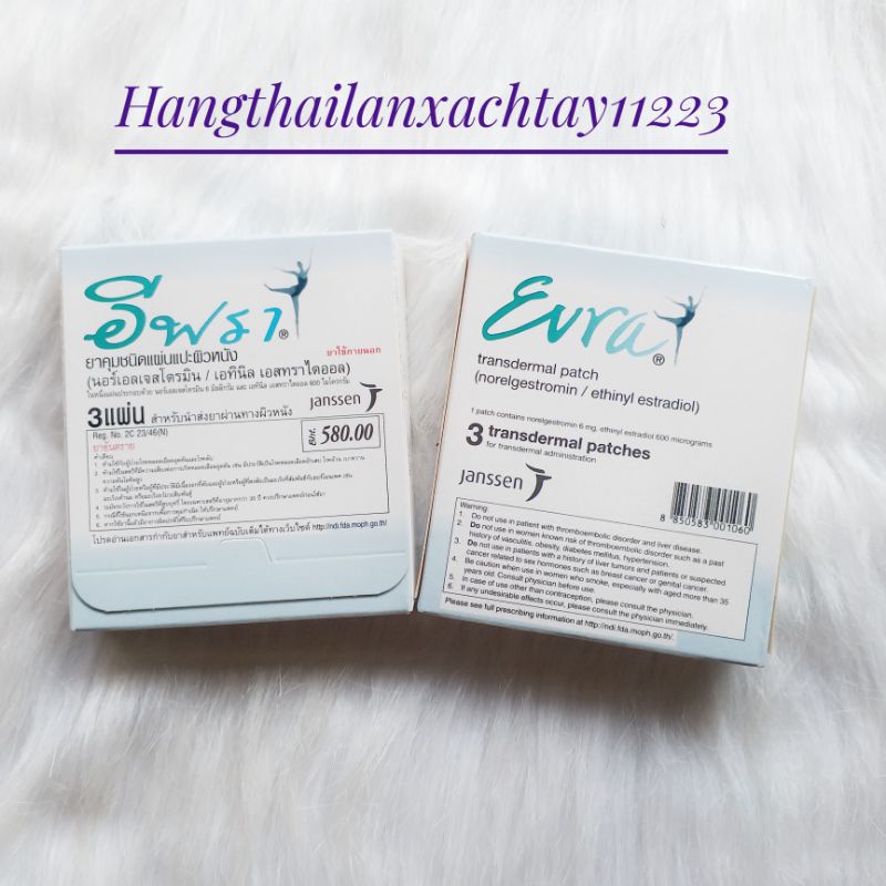 Miếng dán tránh thai Evra Thái Lan