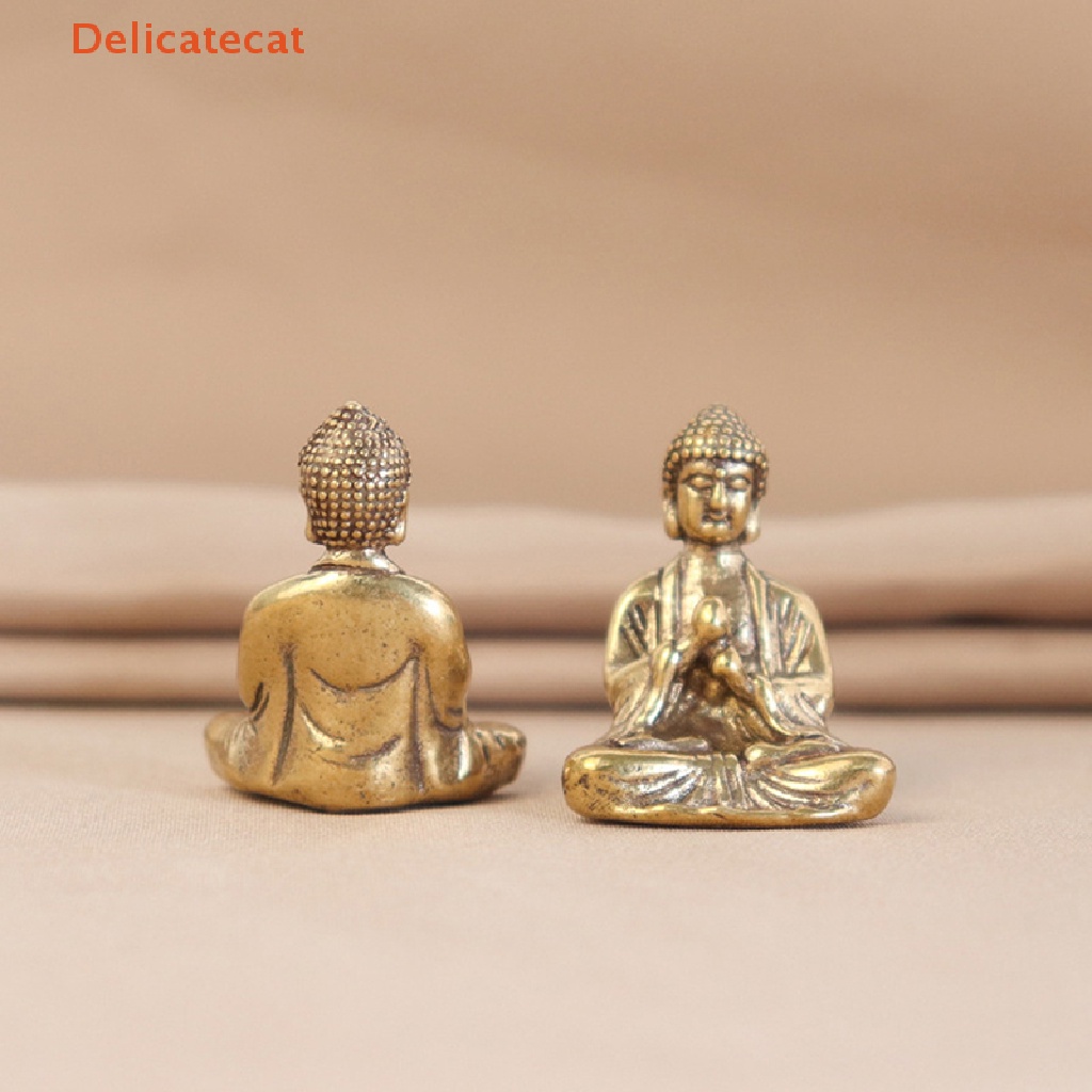 Đồ trang trí Tượng Phật Sakyamuni Mini Bằng Đồng Nguyên Khối