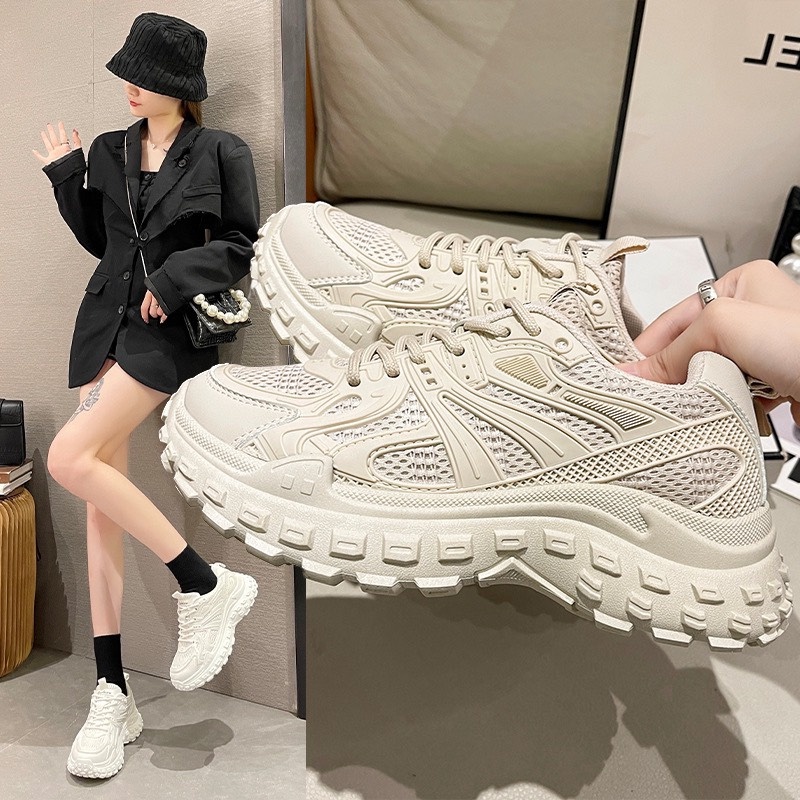 Giày MWC 0723 - Giày Thể Thao Nữ, Sneaker Da Siêu Êm Chân Đế Độn 4CM Hot Trend