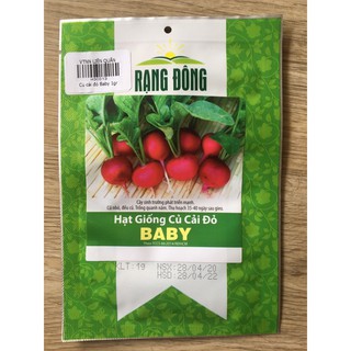 Hạt Giống Củ Cải Đỏ Baby( Rạng Đông )