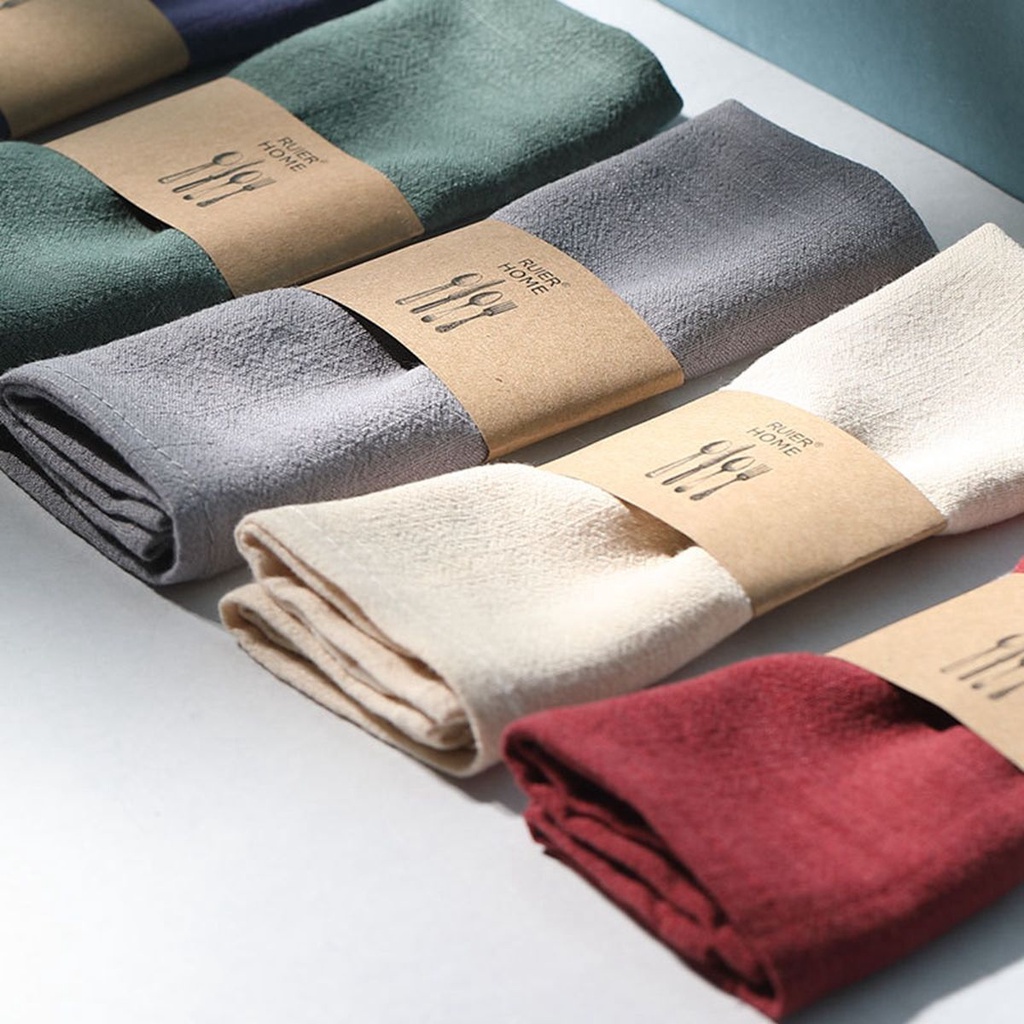 Tấm Lót Bàn Ăn Bằng Vải Cotton Lanh Cách Nhiệt Nhiều Màu Sắc