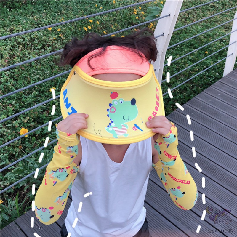 Mũ Che Nắng Chống Tia Uv Họa Tiết Hoạt Hình Phong Cách Hàn Quốc Thời Trang Mùa Hè Cho Bé