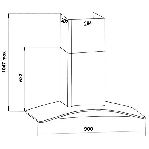 Máy hút mùi dạng kính cong 90cm Faster FS 3588CH 90