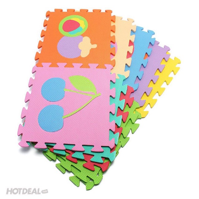 Thảm xốp lót sàn 10 tấm hình trái cây 30*30 dày 1cm