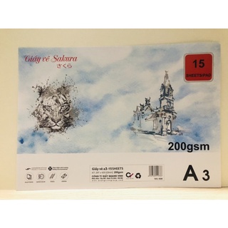GIẤY VẼ SAKURA ĐL 200(A4/A3)