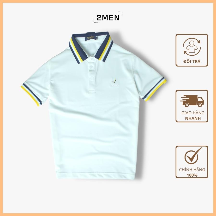 Áo Phông Nam Ngắn Tay Thêu Họa Tiết, Áo Thun Polo Nam Cao Cấp Vải Cá Sấu Cotton Co Giãn Dày Dặn Kháng Khuẩn - 2MEN