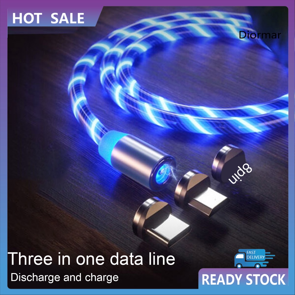 Dây cáp sạc nam châm 2A/ ổ cắm cổng micro USB / loại C / 8pin cho điện thoại (có bán lẻ)