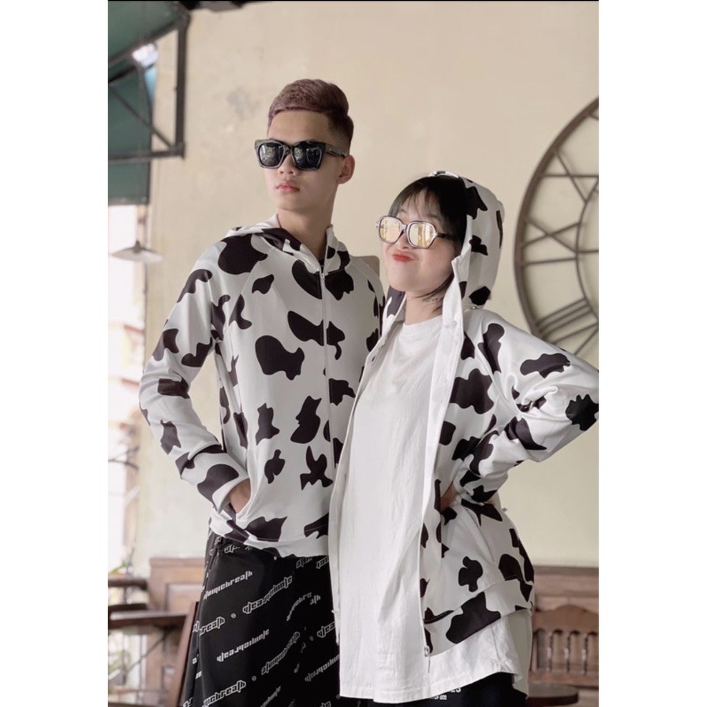 Áo trống nắng,áo khoác nắng hoodie bò sữa nam nữ trẻ trung năng động,vải co dãn thoáng khí. | BigBuy360 - bigbuy360.vn