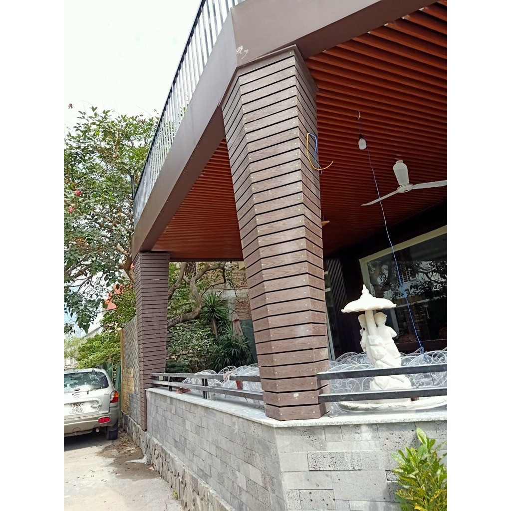 Thanh đa năng bản lớn composite ngoài trời, trang trí cổng, hàng rào, kt 142x10x2200,,