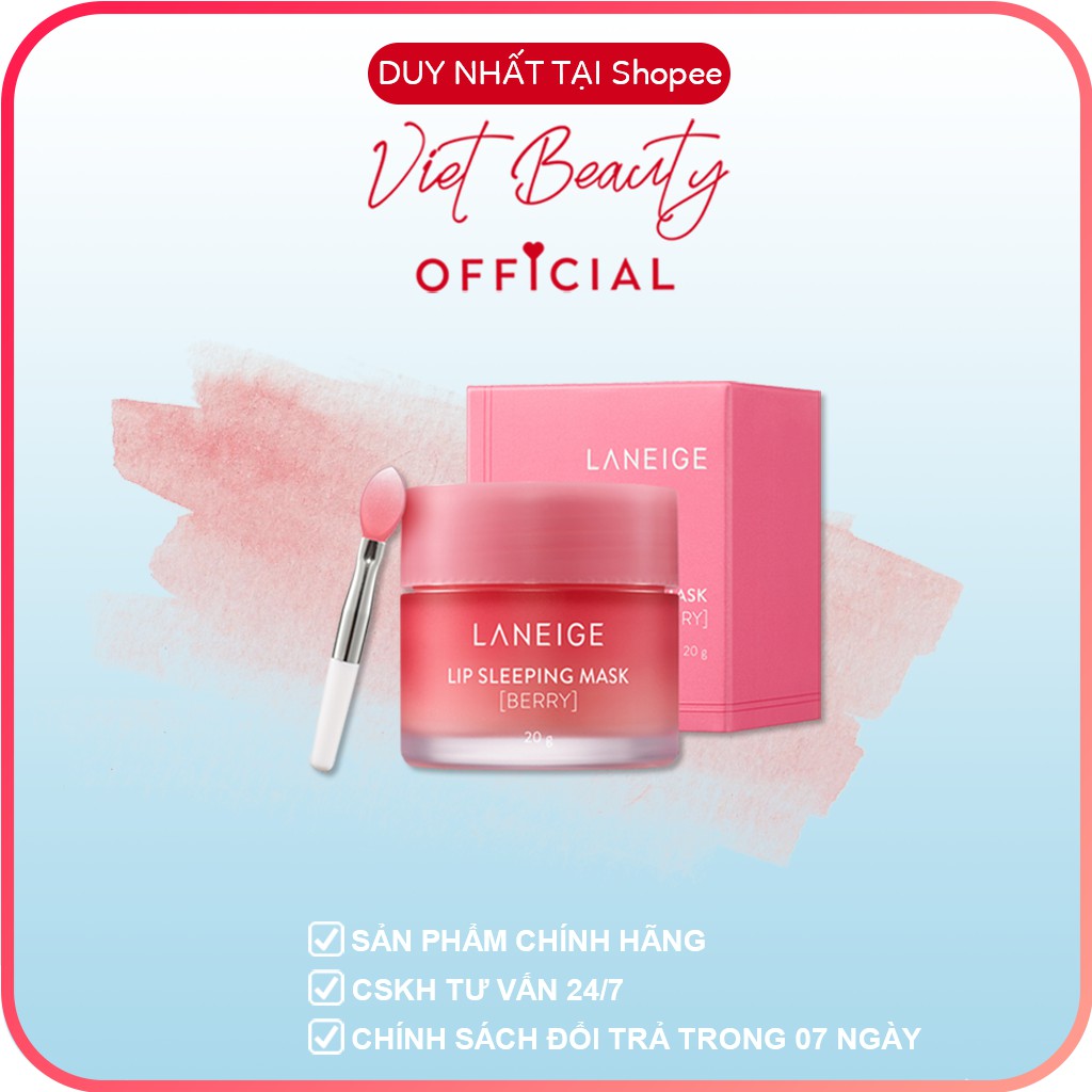 [💥HOT SALES 💥)  Mặt Nạ Ngủ Môi Laneige 20g, Laneige Lip Sleeping Mask Berry 20g