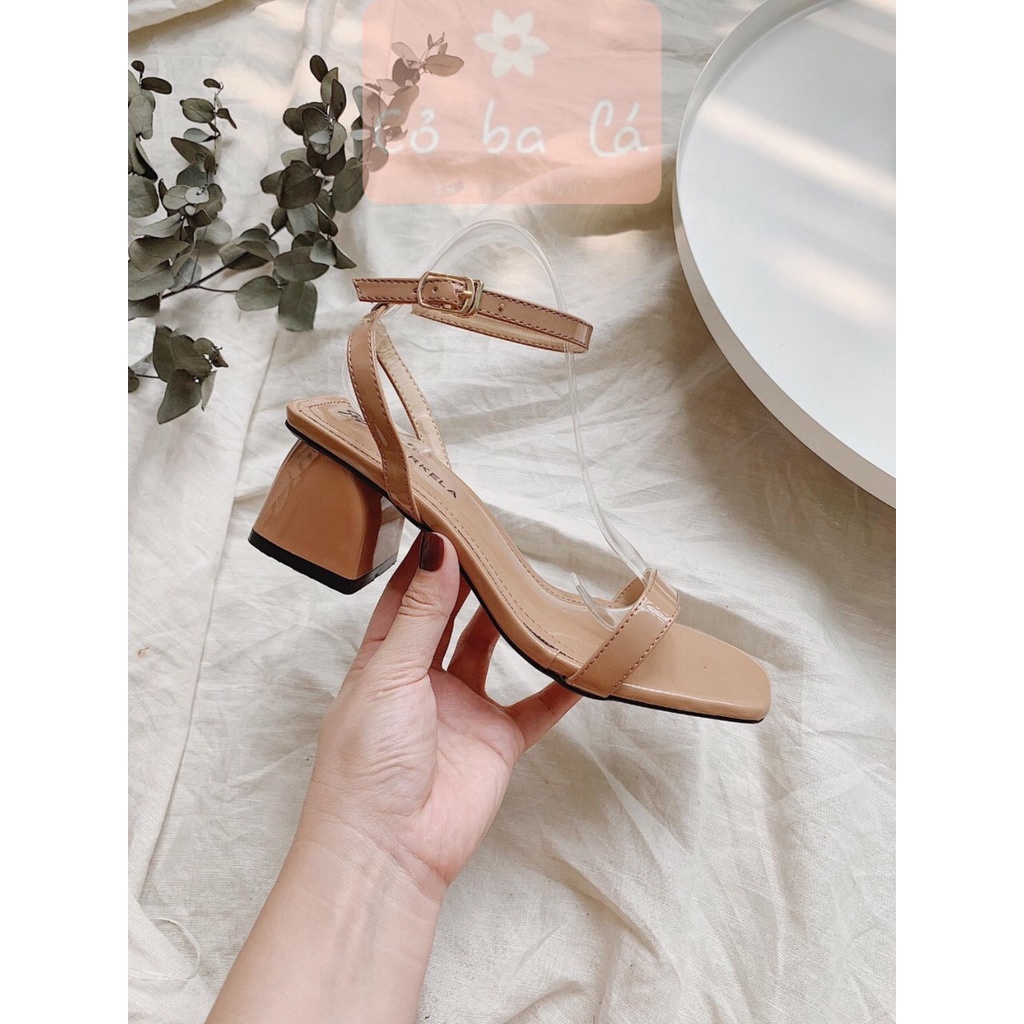 SANDAL CAO GÓT COBALASHOES - GIÀY NỮ QUAI MẢNH GÓT 5 PHÂN - SANDAL GÓT VUÔNG HỞ HẬ - G19020900