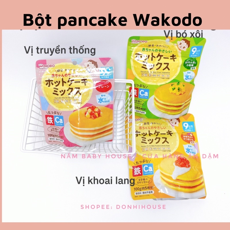 Bột bánh rán Wakodo Nhật Bản - bột pancake dành cho bé từ 9 tháng date 2024