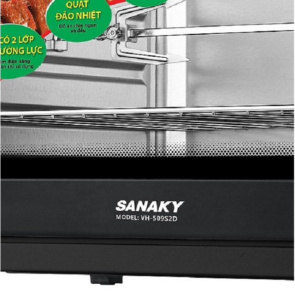 [Mã ELHADEV giảm 4% đơn 300K] Lò Nướng Sanaky VH-509S2D Công suất 2000W Dung tích 50L