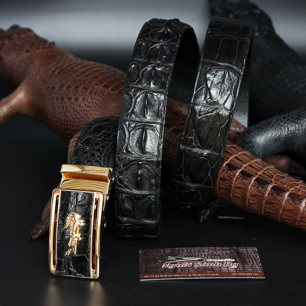 Thắt lưng da cá sấu chính hãng Người Sành Da- Hàng tận xưởng , bảo hành 2 năm
