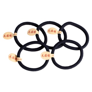 Set 10 Dây Thun Cột Tóc Màu Đen Co Giãn Tốt