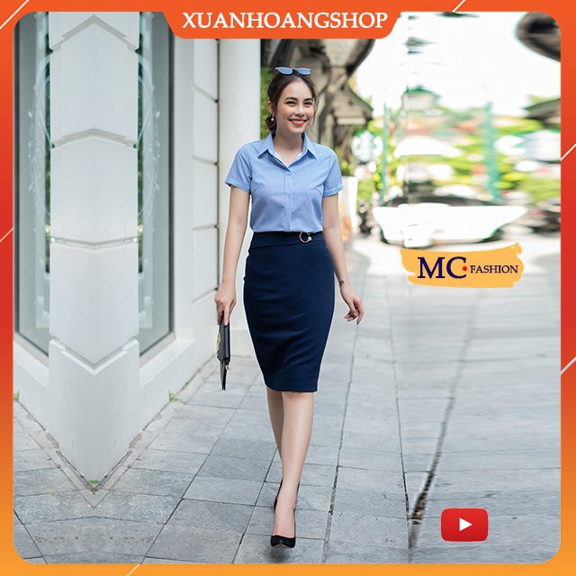 Chân Váy Bút Chì Mc Fashion Đẹp Dáng Nữ Công Sở Dài Qua Gối, Màu Xanh Đen Tím Than Cao Cấp Cv0371 | BigBuy360 - bigbuy360.vn