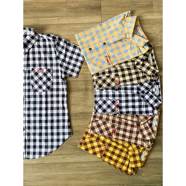 ( HÌNH THẬT) Áo Sơ Mi Nữ Tay Dài Tay Ngắn Có Túi Vải Caro Cotton Thoáng Mát Nhiều Màu Thời Trang