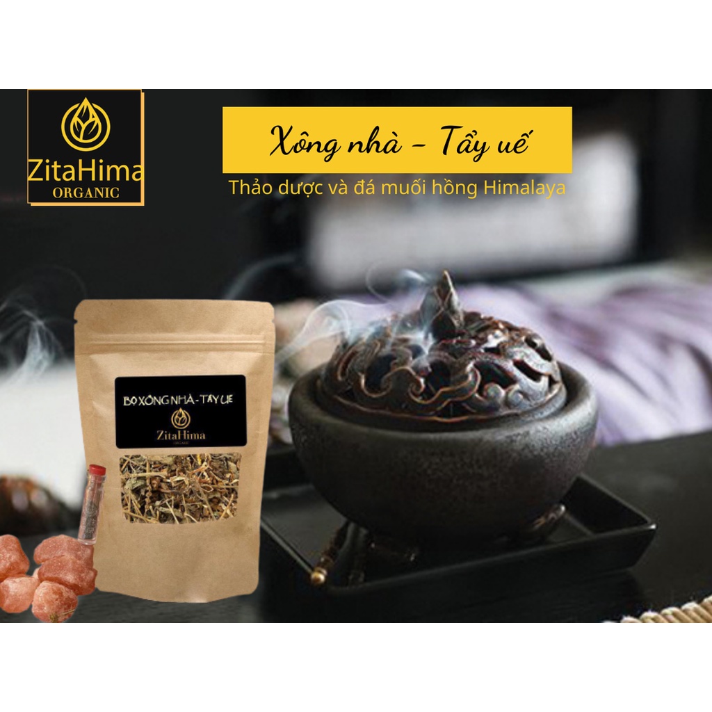 BỘ XÔNG NHÀ TẨY UẾ TRỪ TÀ BẰNG THẢO DƯỢC VÀ ĐÁ MUỐI HỒNG HIMALAYA - 11105