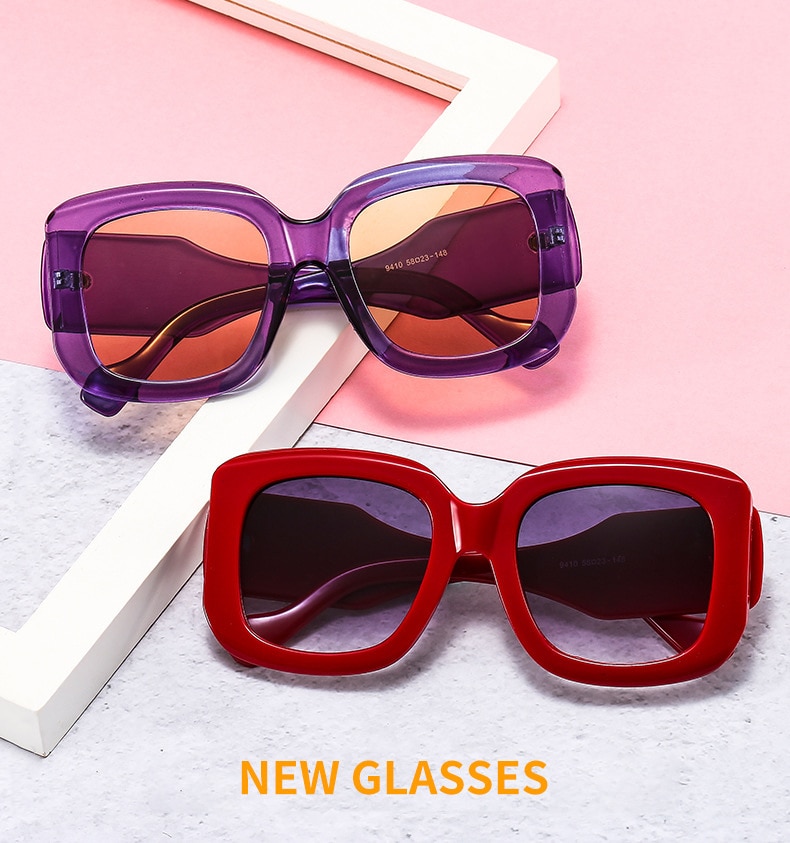 Kính Râm Gọng Vuông Chống Tia Uv400 Phong Cách Vintage Cho Nam Và Nữ | BigBuy360 - bigbuy360.vn