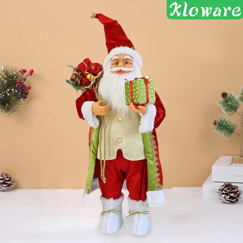 Ông Già Noel Nhồi Bông Để Bàn Trang Trí Giáng Sinh Kèm Túi Đựng Quà