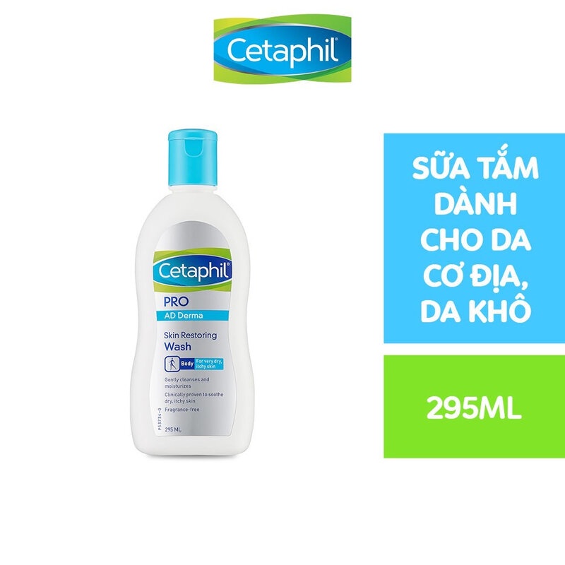 Sữa Tắm Cetaphil PRO AD Derma Skin Restoring Body Wash Dành Cho Da Khô, Da Cơ Địa 295ml