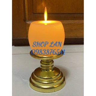 Đèn bàn thờ cây nến tròn pin
