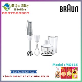 (Phân Phối Chính Hãng) Máy Xay Cầm Tay Braun MQ535 Sauce - Trắng xám