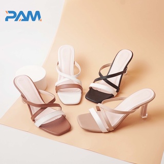 Guốc Nữ Cao Gót 5cm Thời Trang Phối Quai Màu,Gót vuông Trong Sang Chảnh Tôn Dáng -Pamshoes  CG5P010( Size 35-39)