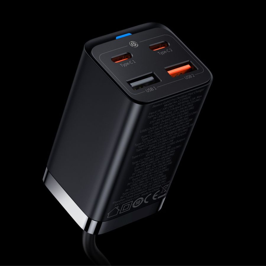 Bộ sạc nhanh Baseus GAN3 Pro 65W PD3.0 QC4+ cho Laptop Smart phone