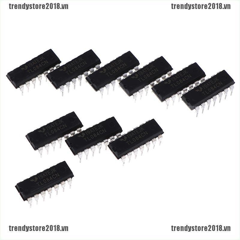 Bộ 10 Linh Kiện Điện Tử DIP-14 TL084CN Inline