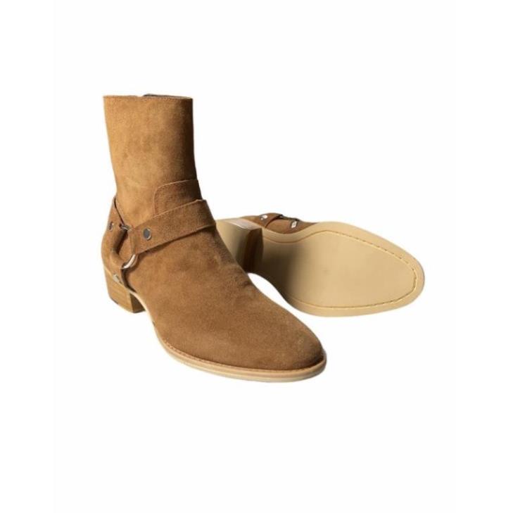 SALE. [Cao cấp] Harness Boots Tobacco, boots da lộn -sp1