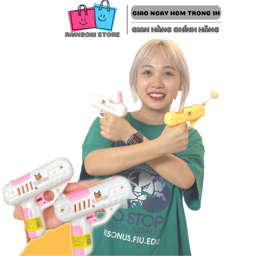 Máy bắn kẹo mút, đồ chơi súng bắn kẹo mút hotrend tikto